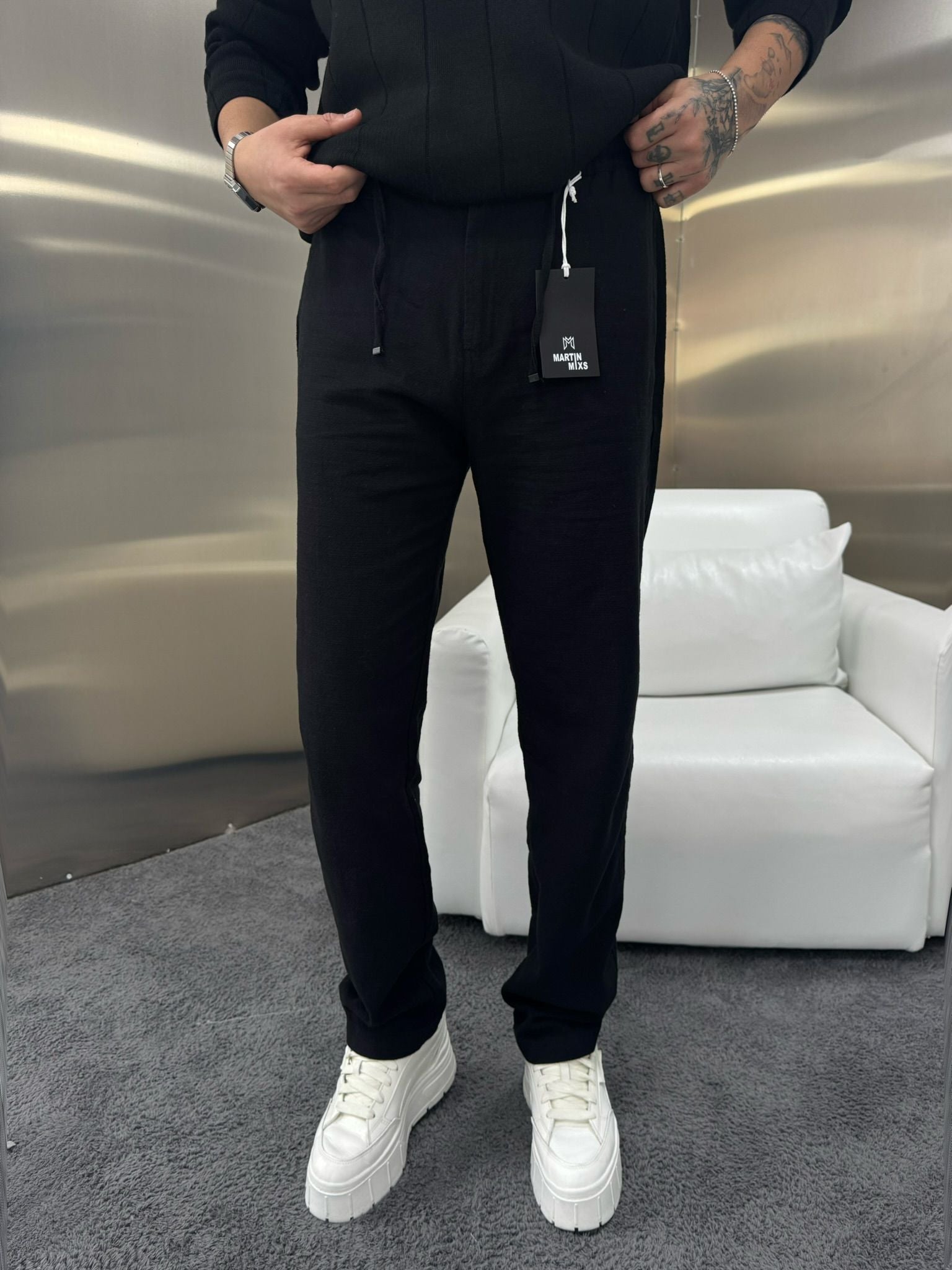 Erkek Regular Fit Keten Pantolon Modeli