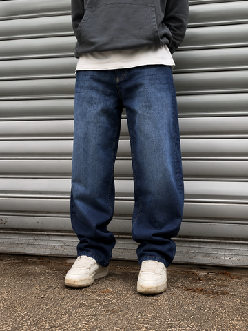 Erkek Super Baggy Kot Pantolon - Lacivert