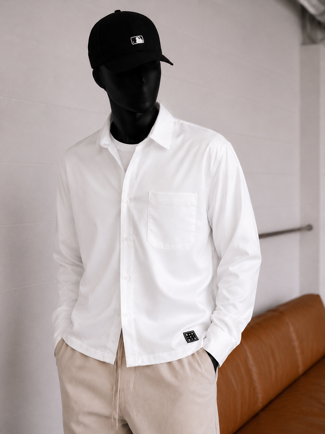 Erkek Oversize Cep Detaylı Crop Gömlek Modeli