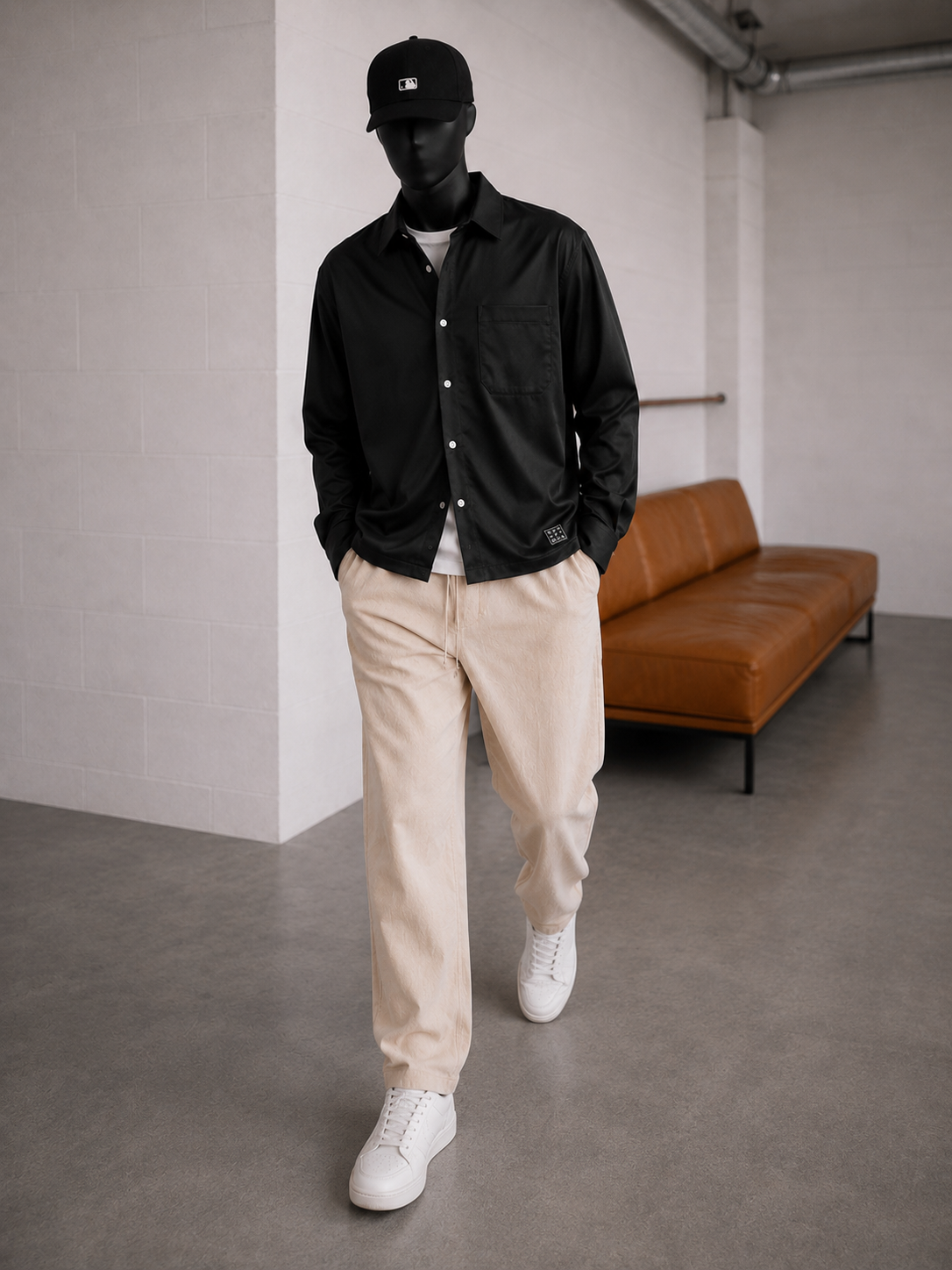 Erkek Oversize Cep Detaylı Crop Gömlek Modeli