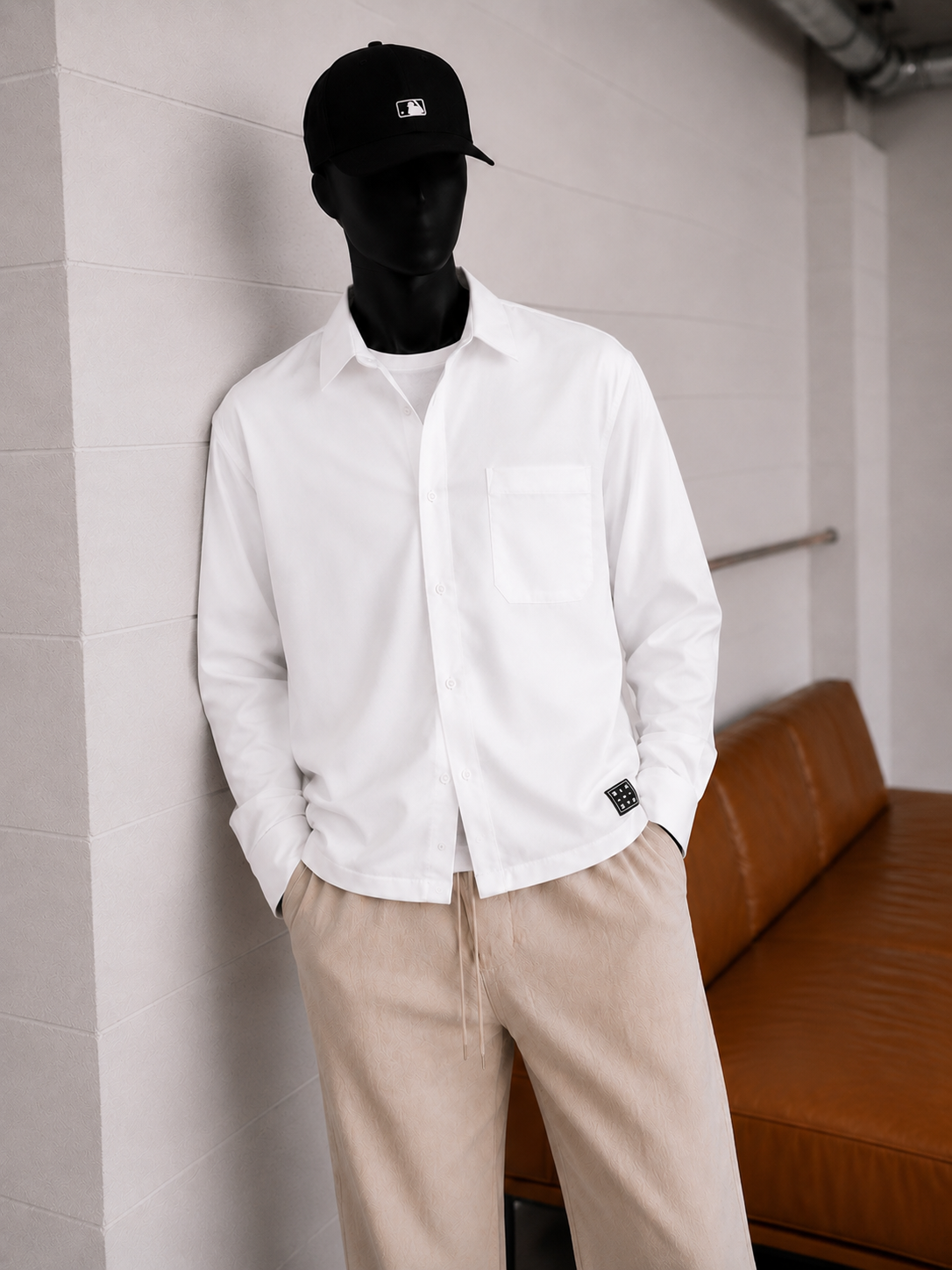 Erkek Oversize Cep Detaylı Crop Gömlek Modeli
