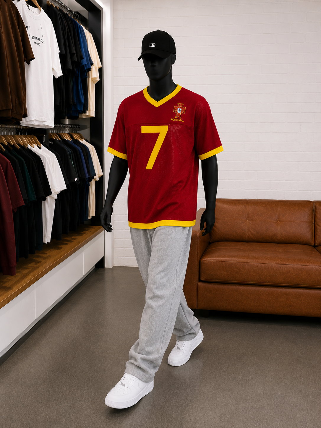 Erkek Oversize Portekiz Triko Forma Modeli