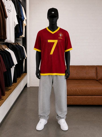 Erkek Oversize Portekiz Triko Forma Modeli