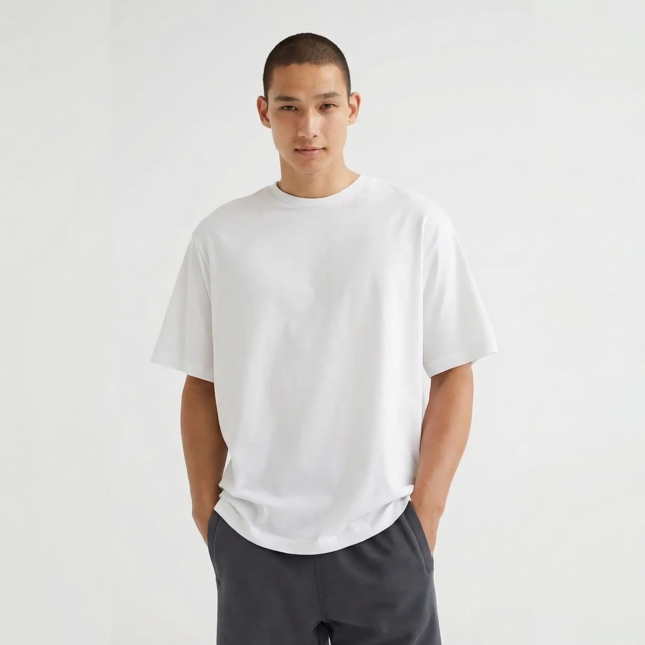 Erkek Oversize Basic T-Shirt | Minimal & Rahat