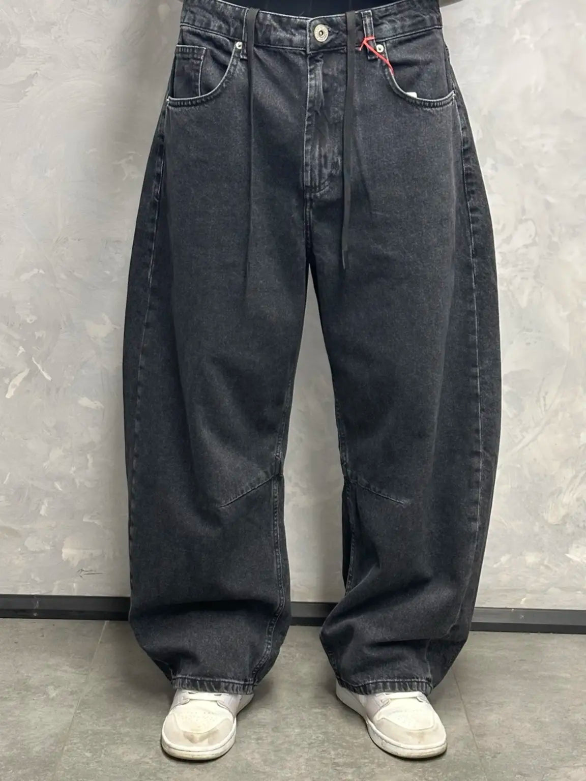 GRJ Erkek Antrasit Balon Fit Baggy Jeans ön görünüm