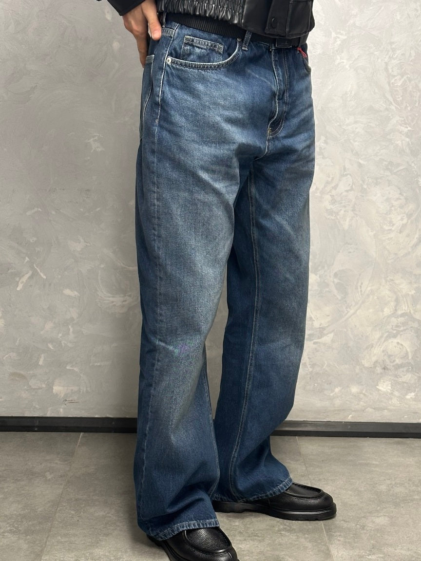 GRJ lacivert flare fit bootcut jeans yandan görünüm