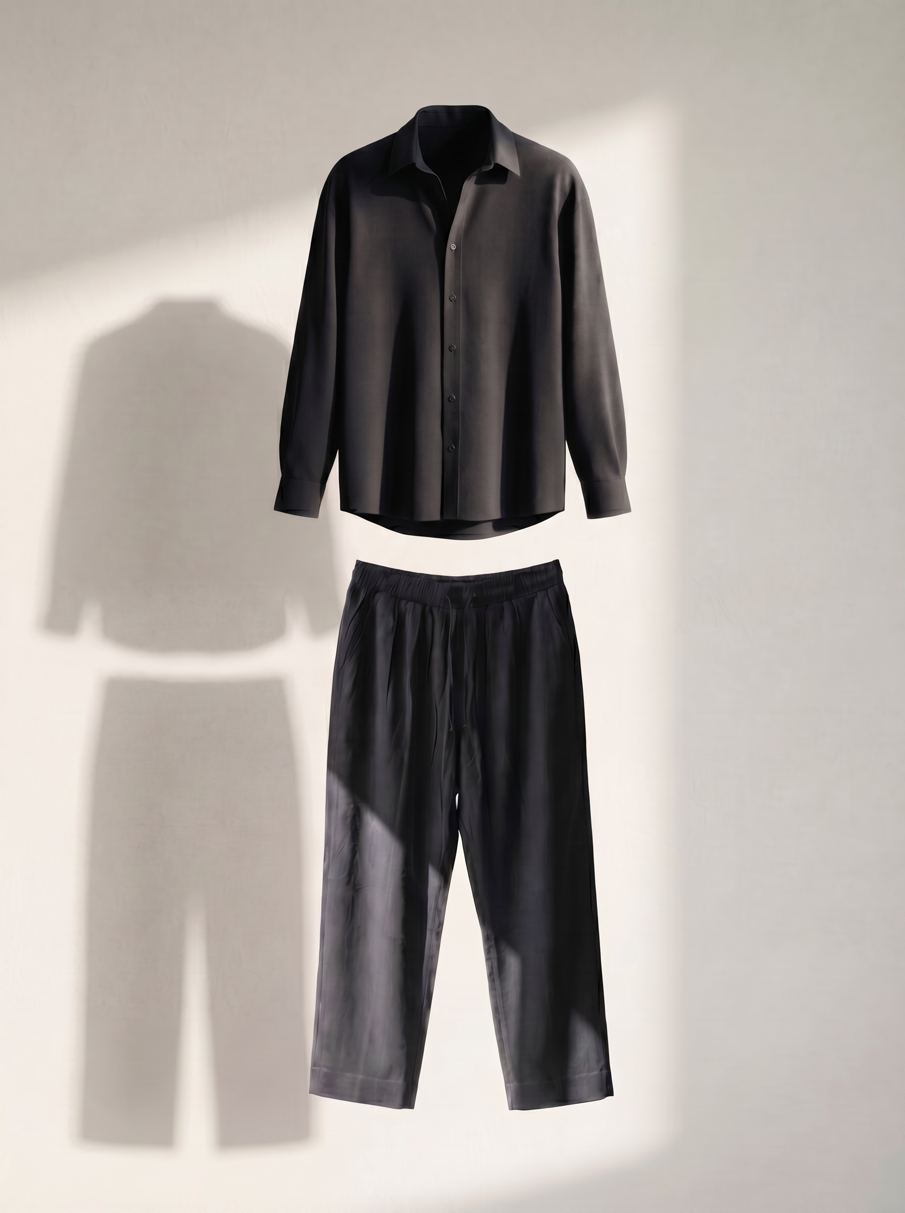 Erkek Oversize Efektli Modal Gömlek & Jogger Takım