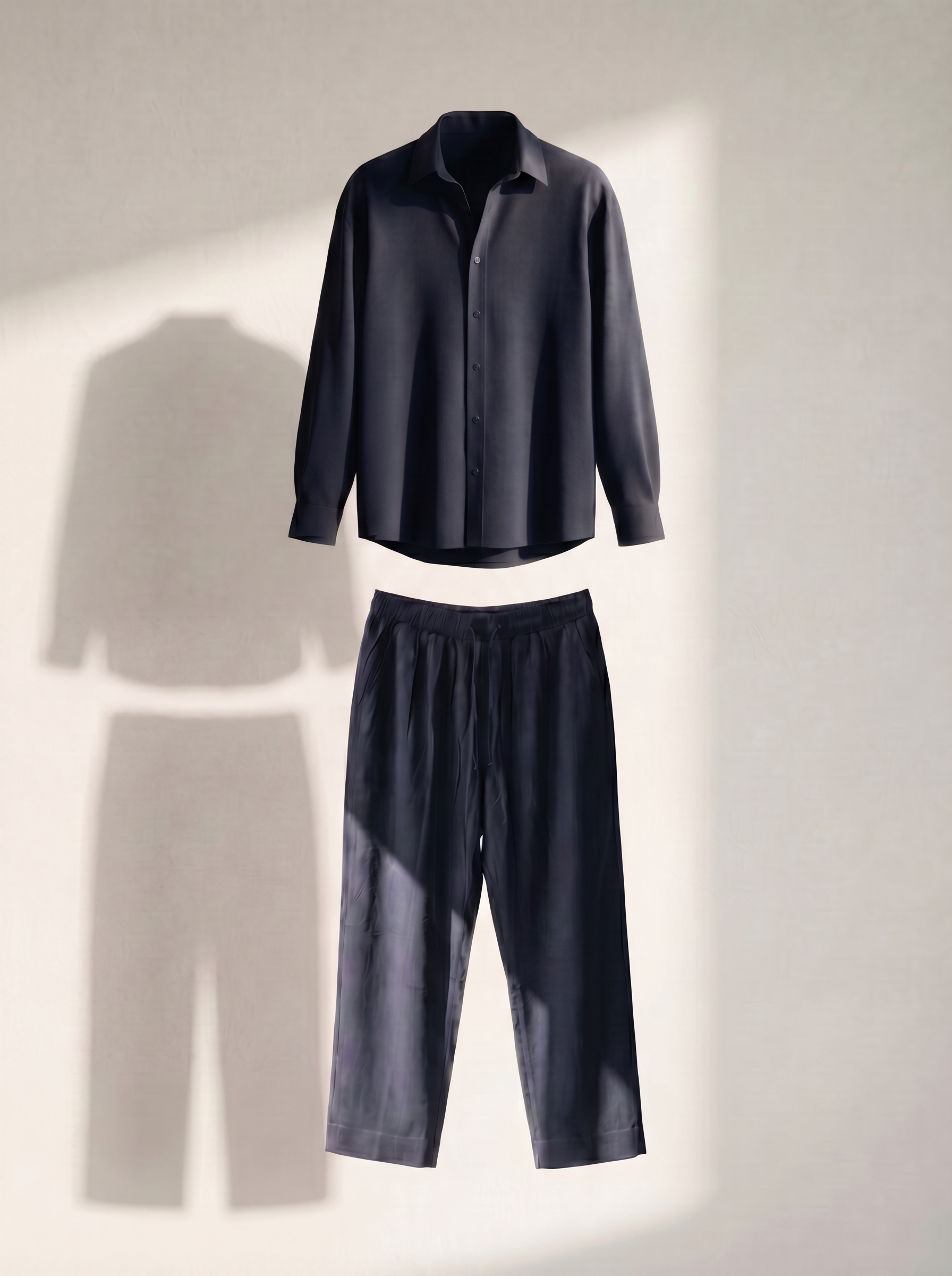 Erkek Oversize Efektli Modal Gömlek & Jogger Takım