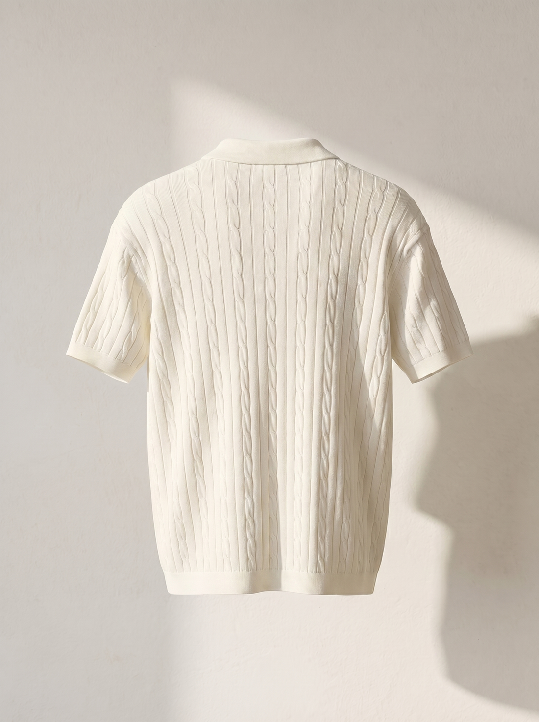 Erkek Regular Fit Saç Örgü Pamuklu Triko Polo Yaka T-Shirt