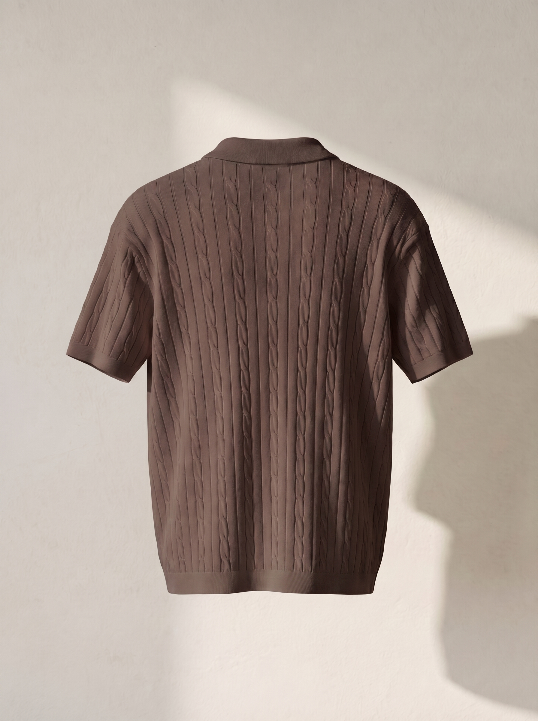 Erkek Regular Fit Saç Örgü Pamuklu Triko Polo Yaka T-Shirt