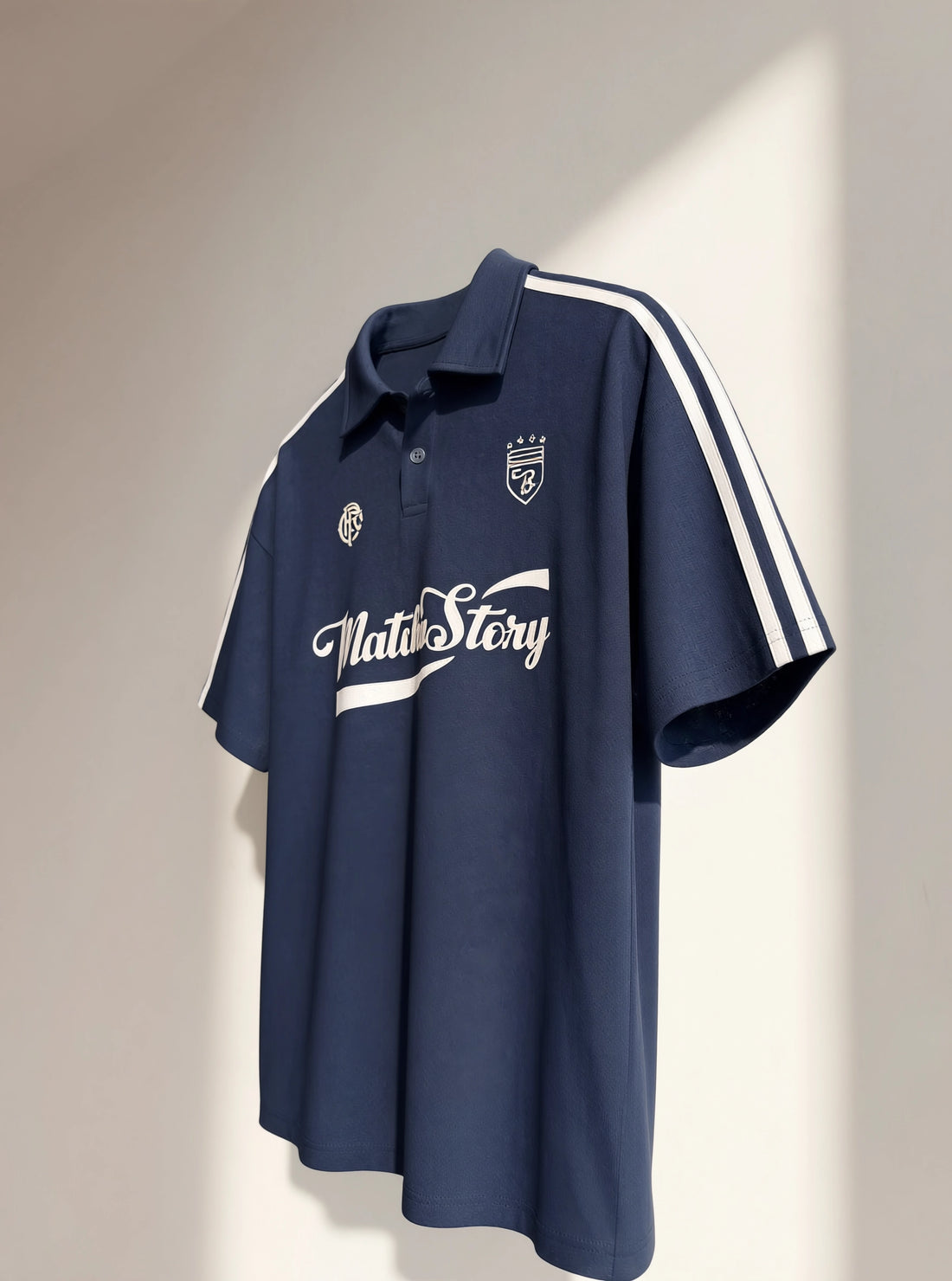 Matcha Story Baskılı Premium Polo Yaka Oversize T-Shirt Erkek