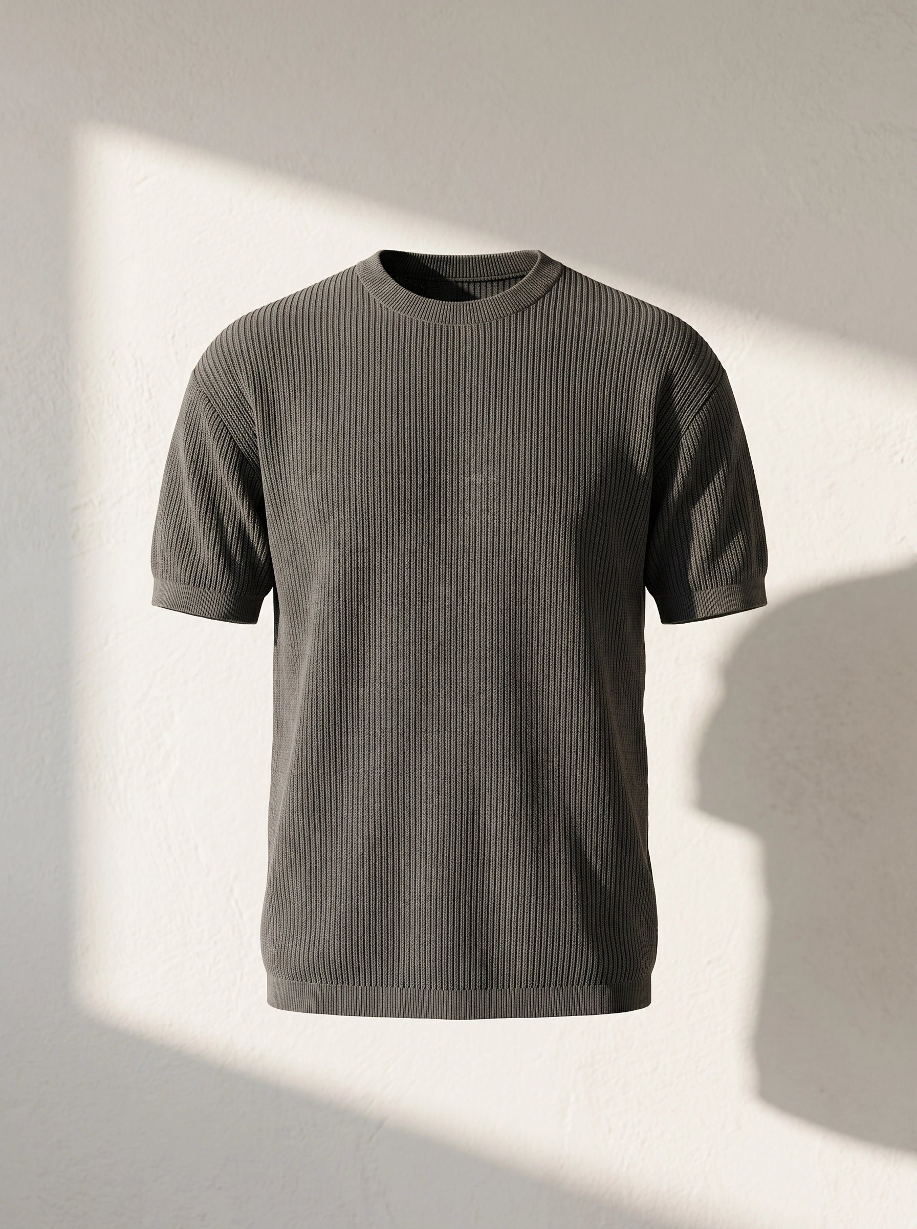 Erkek Asit Yıkamalı Selanik Kumaş Modern Fit T-Shirt