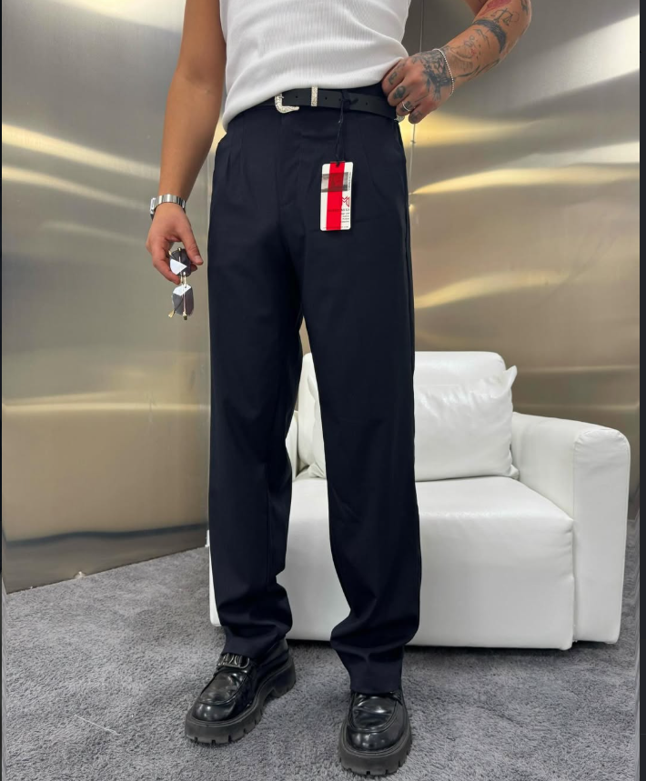 Erkek Baggy Fit Kumaş Pantolon Modeli